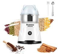 Huanyu Molino Eléctrico de Grano 200g Molinillo de Especias Molinillo Eléctrico de Café 300W Mini Molinillo Multiusos para Hierba y Granos de Café