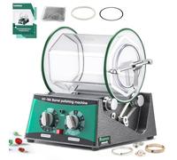 Huanyu Pulidor de la joyería 3kg Capacidad, 150W Barril Tumbler Pulidor Rotary Tumbler Máquina de pulido de barril con 450g perlas de pulido adecuado para el pulido de hardware de joyería (3kg)