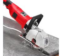 Huanyu Rozadora pared eléctrica ranuradora de ladrillos Potencia máxima 4000W, profundidad máxima 39mm ancho ajustable libre de polvo con bomba de agua 220V, 5pcs 125mm cuchillas para hormigón mármol