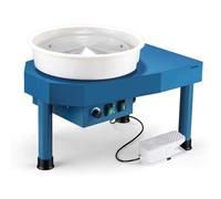 Huanyu Torno de alfarero de 30 cm con Sistema de Plato Giratorio. Torno eléctrico de 350 W con Control Manual/de pie para Adultos y Principiantes, con Kit de Herramientas de alfarería