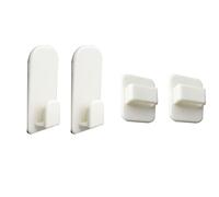 Huaqgu Colgador de control remoto de montaje en pared, 4 piezas, plástico autoadhesivo, juego de ganchos para mando a distancia, aire acondicionado, mando a distancia para la pared