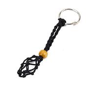 Huaqgu Llavero de Bricolaje sin terminar, Llavero con cordón, Soporte de Piedra de Cristal, Llavero de Jaula, fabricación de joyería única Artesanal
