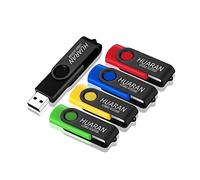 HUARAN - Paquete de 5 Unidades de Memoria USB de 32 GB, 32 GB, diseño Giratorio, Almacenamiento Plegable (5 Colores Mixtos)