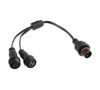 HUAREW 1 a 2 Distribuidor de cadena de luz IP65 resistente al agua,2 pines cable de extensión para exteriores, luces navideñas, luces de cortina, luces de red, luces de globo G40