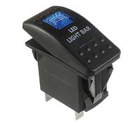 HUAREW 12V/24V Panel de Interruptor Basculante, 5 Pin Interruptores Impermeable LED Azul (Bar Light)