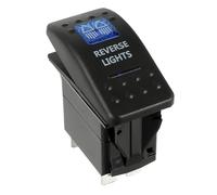 HUAREW 12V/24V Panel de Interruptor Basculante, 5 Pin Interruptores Impermeable LED Azul (Reverse Light)