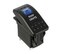 HUAREW 12V/24V Panel de Interruptor Basculante, 5 Pin Interruptores Impermeable LED Azul (Roof Light)
