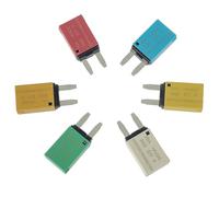 HUAREW 12V Fusible de interruptor ATM Cortacircuitos Estilo Hoja de Reinicio Automático T1, 5A 10A 15A 20A 25A 30A (Mezcla 6 piezas)