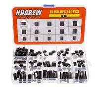 HUAREW 15Valores 140 Pcs Opamp Temporizador Darlington Phototcoupler PC817 LM358P TDA2822 LM386 LM393 UA741CN NE555P TDA2030A NE5532P JRC4558D LM324N LM339N PT2399 ULN200 3AN ULN2803APG IC Kit surtido