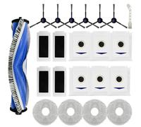 HUAREW 22 Piezas Juego de accesorios para ECOVACS DEEBOT T30 OMNI/ T30 Pro OMNI Aspirador Robot, 1 Cepillo de Rodillo 4 Toallitas 4 filtros 6 bolsas antibacterianas 6 Cepillos Laterales 1 Cepillo