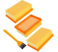 HUAREW 3 filtros para aspiradora Karcher WD4 WD5 WD6 MV4 MV5 MV6, filtros planos para alérgicos contra polvo fino y olores