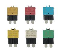 HUAREW 32V Reinicio Manual Interruptores de Circuito ATC de Perfil Bajo, Fusible de Interruptor ATC ATO Cortacircuitos Estilo Hoja 5A 10A 15A 20A 25A 30A (Mezcla 6 piezas)