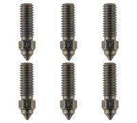HUAREW 3D Impresora Extruder Hotend Boquilla Kit,0.4 mm Boquillas de Acero Endurecido para Boquillas de Extrusión de Alta Velocidad y Alto Flujo para K1, K1 Max, CR-10 SE(6PCS)