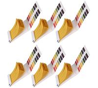 HUAREW 6 paquetes con 480 tiras reactivas de pH 1-14 papel tornasol para saliva, orina, agua, pruebas de suelo, cosméticos para mascotas, prueba de pH de alimentos