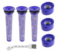 HUAREW 6 Piezas Filtros para Dyson, filtros de vacío para Dyson V8 aspiradoras, V7 Absolute Animal Motorhead, 3 filtros HEPA, 3 pre Filtro, reemplaza la Parte # DY-965661-01, DY-967478-01