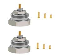 HUAREW Adaptador de válvula de radiador, adaptador de rosca fina M30x1,0 a M30x1,5 para válvulas Oventrop 1011445, para válvula de termostato/calefacción（2 Pcs）
