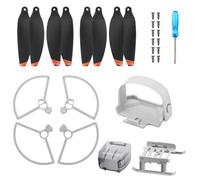HUAREW Drone Accessories para dji Mini 2 / SE/ 2 SE/ 4K, 8 Hélices para Drone, 4 Anillos Anticolisión, 1 Soporte de Hélice, 1 Extensiones Plegables de Aterrizaje, 1 Tapas de Lente de Cámara