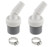 HUAREW Empalme para Tubo Desague Lavadora y Lavavajillas, kit union lavadora secadora con Entrada 18-24 mm y Salida 40 mm, Adaptor para Manguera Desagüe y abrazadera metálica de 20-32 mm(2 piezas)
