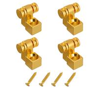 HUAREW Guitar Roller String Trees Retainer String Guías para guitarra eléctrica bajo con tornillo, 4 unidades (dorado)