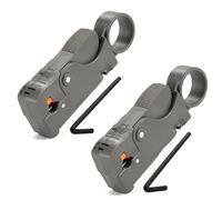 HUAREW herramienta rotativa de corte de cable coaxial para RG58 RG59 RG6, pelacables coaxial, fácil de pelar y cortar, mango portátil(2 piezas)