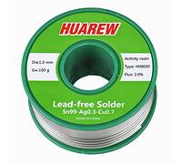 HUAREW HR990307 Sn 99-Ag 0.3-Cu 0.7 alambre de soldadura sin plomo con núcleo de colofonia (1.0mm, 100g)