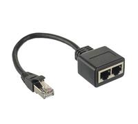 HUAREW RJ45 Ethernet Splitter divisor Ethernet de 1 a 2 Adaptador para Ethernet Cat 5 Cat 5e Cat 6 Cat 7