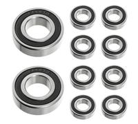 HUAREW Rodamientos de bolas 6003 2RS de acero para rodamientos de 17 mm x 35 mm x 10 mm, para bricolaje, tornos, motores, impresoras 3D, fresadoras, dispositivos mecánicos diversos (10Pcs)