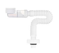 HUAREW Sifón de 1 1/4 Pulgadas, Sifón Ahorrador de Espacio para el Baño, Sifón Flexible a Prueba de Olores,Extensible De 380-930mm