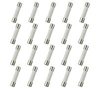 HUAREW T4AL250V 20 piezas 6x30 mm 0,24 x 1,18 pulgadas fusibles de tubo de cerámica de soplado lento 4A 250V