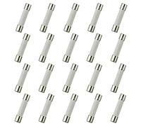 HUAREW T8AL250V 20 piezas 6x30 mm 0,24 x 1,18 pulgadas fusibles de tubo de cerámica de soplado lento 8A 250V