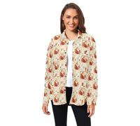 huarong Camisa básica de pana de manga larga para hombre y mujer | Camisa abotonada, ajuste regular, estampado novedoso, camisas con cuello para oficina y negocios, ropa de principios de otoño