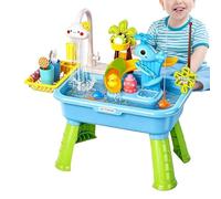 Huasean Fregadero De Juguete,Mesa De Agua Eléctrica con Grifo con Batería - Juguetes Pesca Simulada - para Niños Entre 1 Y 5 Años Hogar Patio Guardería Preescolar Jardín
