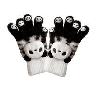Huasean Guantes De Punto Con Dedos Completos | Un Par Y Con Estampado De Panda | Manoplas de Punto de Dedos Completos para el Invierno | Para Señoras Adultas Jóvenes Estudiantes En Desplazamientos