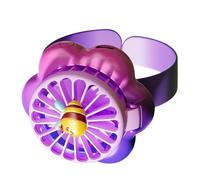 Huasean Ventilador Personal | Reloj De Flor Recargable Con Luces | Ventilador Manos Libres Con Batería - Para Viajes Aire Libre Camping Senderismo Ciclismo Picnic Vacaciones Niñas Niños Mujeres