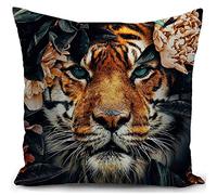 HUASHUZI Fundas Cojines 40 x 40 cm Tigre Cojines Sofa Decorativos Salon Regalo Mujer Funda cojin 45 x 45 almofadas Dormitorio Decoracion hogar