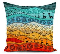 HUASHUZI Fundas Cojines 40x40 cm etnicos africanos Telas Africana Accesorios Multicolor Cojines Sofa Decorativos Salon Regalo Mujer Funda cojin almofadas Dormitorio Decoracion hogar
