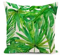 HUASHUZI Fundas Cojines Exterior Impermeable 45x45 Verde Cojines Sofa Decorativos Salon Regalo Mujer Funda cojin 45 x 45 Outdoor Cushions terraza Decoracion hogar