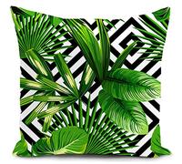 HUASHUZI Fundas Cojines Exterior Verde Cojines Sofa Decorativos Salon Regalo Mujer Funda cojin 45 x 45 Outdoor Cushions terraza Decoracion hogar