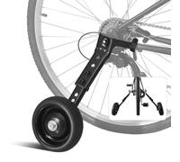 HUASION Ruedas de entrenamiento ajustables para adultos, para bicicletas de 24 a 28 pulgadas, construcción de acero, negro, 1 par, aprendizaje seguro y estable