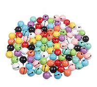 HUASUN 100 Cascabeles Pequeños de 14mm para Manualidades, Decoración Navideña y Juguetes para Gatos - Colores Variados - Ideal para Fiestas, Bisutería DIY y Proyectos Creativos
