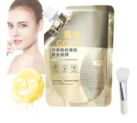 Huasurv Gold Mask - Huasurv Retinol Snake Venom Peptide Gold Mask - Chinese Golden Peel off Mask - Reduces Blackheads Cleans Pores (1pack)