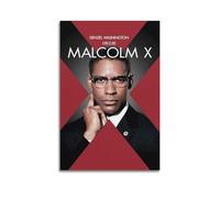 HUASYERRHW Malcolm X - Póster decorativo para pared, lienzo para sala de estar, dormitorio, póster de 50 x 75 cm, estilo sin marco