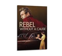 HUASYERRHW Póster de Rebel Without A Cause para decoración de pared, lienzo para sala de estar, dormitorio, póster de 30 x 45 cm, estilo marco