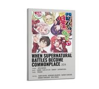 HUASYERRHW Póster decorativo de pared con texto en inglés "When Supernatural Battles Became Commonplace1" para decoración de pared, lienzo para sala de estar, dormitorio, póster de 20 x 30 cm, estilo