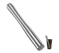 HUATEEN Mortero para Cócteles,Moldeador de Cóctel de Acero Inoxidable Kit de Herramientas de Coctelería Portátil Triturador de Hielo de Frutas para Frutas Frescas,Especias,Limas,Cubitos de Hielo