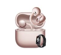 Huawei FreeClip 2 Oro Rosa + Band 10 Negro,Auriculares Bluetooth Inalámbricos Audífonos Abiertos,Comodidad Todo el Día,Escucha Adaptativa Open-Ear,hasta 38h Autonomía,iOS Android,Garantía 42 Meses