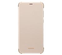 Huawei Funda para Huawei P Smart Folio Antichoque Elegante Diseño, Dorado