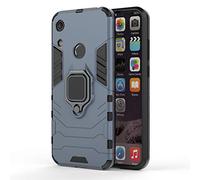 Huawei Honor Enjoy 8A Funda, MHHQ 2in1 Armadura Combinación A Prueba de Choques Escudo Cáscara Dura PC + TPU con Soporte Magnetic Car Mount Case Cover para Huawei Honor Enjoy 8A -Black Plus Gray