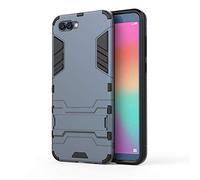 Huawei Honor View 10 Funda, MHHQ 2in1 Armadura Combinación A Prueba de Choques Heavy Duty Escudo Cáscara Dura PC + Suave TPU Silicona Case Cover con soporte para Huawei Honor View 10 -Black Plus Gray