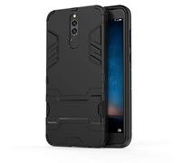 Huawei Mate 10 Lite Funda, MHHQ 2in1 Armadura Combinación A Prueba de Choques Heavy Duty Escudo Cáscara Dura PC +TPU Case Cover con soporte para HUAWEI Mate 10 Lite/HUAWEI Maimang 6 -All Black